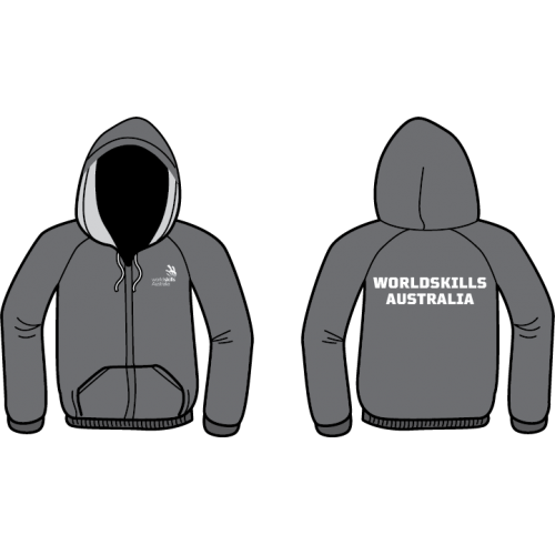 1528 FULL ZIP HOODIE - GREY (OUT OF STOCK)